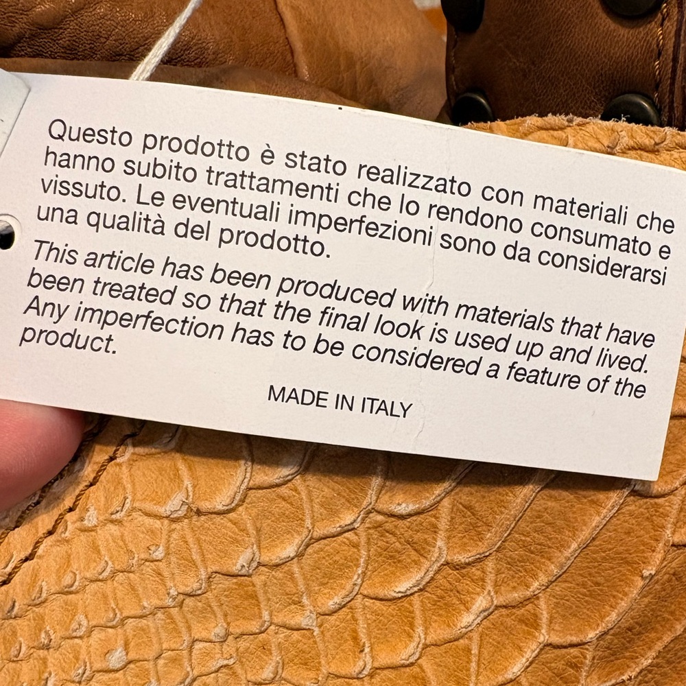 NWT Caterina Lucchi Large Studded Leather Hobo - Moro/Beige - Italy - Picture 7 of 16